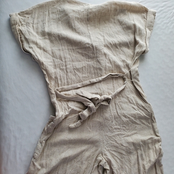 H&M Linen Blend Jumpsuit - Light Beige - Picture 12 of 12